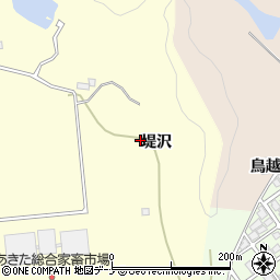 秋田県由利本荘市大谷堤沢周辺の地図