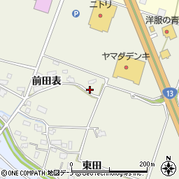 秋田県大仙市東川前田表33周辺の地図