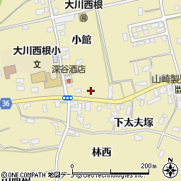 秋田県大仙市大曲西根小館112周辺の地図