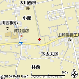 秋田県大仙市大曲西根小館114周辺の地図