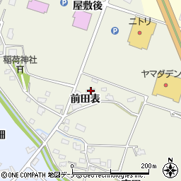 秋田県大仙市東川前田表27周辺の地図
