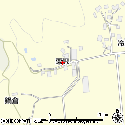 秋田県由利本荘市大谷栗沢周辺の地図