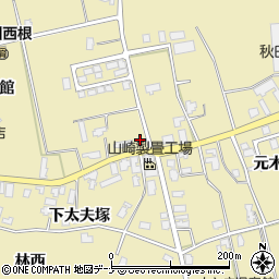 秋田県大仙市大曲西根小館165周辺の地図