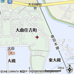 秋田県大仙市大曲住吉町8周辺の地図