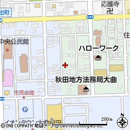 秋田県大仙市大曲住吉町1-61周辺の地図