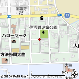 秋田県大仙市大曲住吉町3周辺の地図