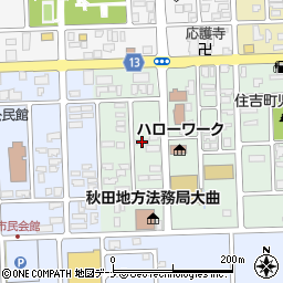 秋田県大仙市大曲住吉町1-17周辺の地図