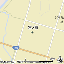 秋田県由利本荘市葛岡宮ノ前周辺の地図