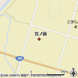 秋田県由利本荘市葛岡（宮ノ前）周辺の地図
