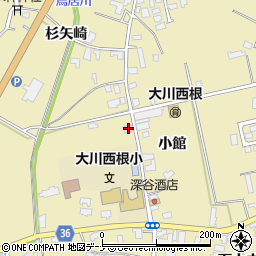秋田県大仙市大曲西根小館60-2周辺の地図