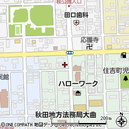 秋田県大仙市大曲住吉町1-16周辺の地図