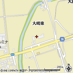 秋田県大仙市大曲西根大嶋東周辺の地図