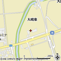 秋田県大仙市大曲西根（大嶋東）周辺の地図