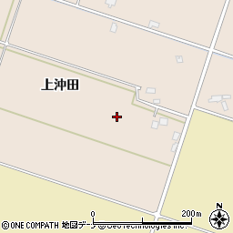 秋田県大仙市高梨（上沖田）周辺の地図