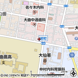 セブンイレブン大仙上栄町店周辺の地図
