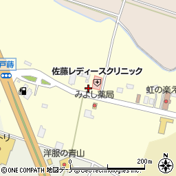 秋田県大仙市戸蒔谷地添周辺の地図