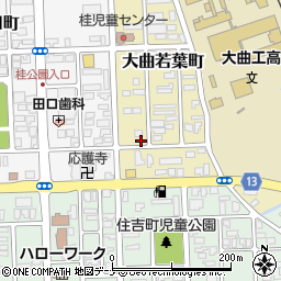 まるかん大曲店周辺の地図