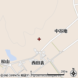 秋田県由利本荘市岩谷麓中谷地184周辺の地図