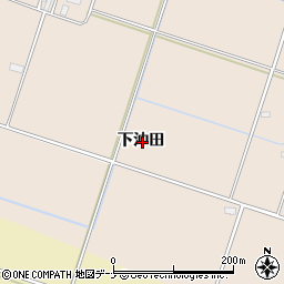 秋田県大仙市高梨下沖田周辺の地図