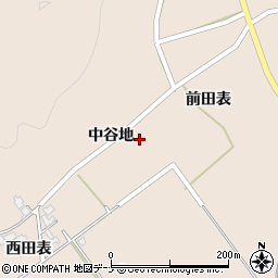 秋田県由利本荘市岩谷麓中谷地171周辺の地図