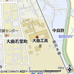 秋田県大仙市大曲若葉町3周辺の地図