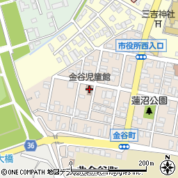 大仙市役所本庁　金谷児童館周辺の地図
