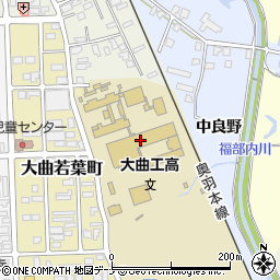 秋田県大仙市大曲若葉町3-17周辺の地図