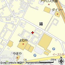 秋田県大仙市戸蒔錨周辺の地図