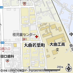 秋田県大仙市大曲若葉町2-51周辺の地図