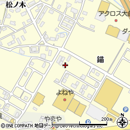 秋田県大仙市戸蒔錨88周辺の地図