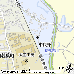 秋田県大仙市大曲中良野31周辺の地図