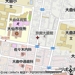 大曲栄町第１パーキング周辺の地図