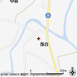 秋田県大仙市南外（落合）周辺の地図