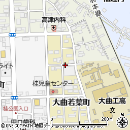 秋田県大仙市大曲若葉町2周辺の地図