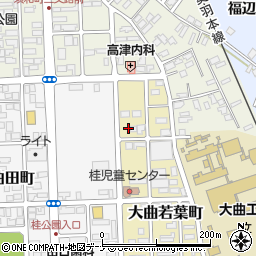 秋田県大仙市大曲若葉町2-13周辺の地図