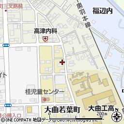 秋田県大仙市大曲若葉町2-37周辺の地図
