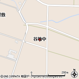 秋田県大仙市高梨（谷地中）周辺の地図