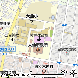 大仙市役所　本庁環境課ごみに関する相談電話周辺の地図