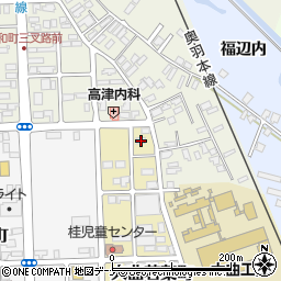 秋田県大仙市大曲若葉町2-34周辺の地図