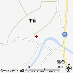 秋田県大仙市南外田中周辺の地図