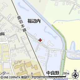 秋田県大仙市大曲福辺内周辺の地図