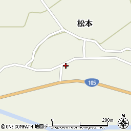 秋田県由利本荘市松本道添92-1周辺の地図