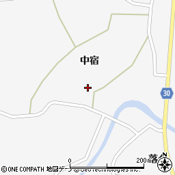 秋田県大仙市南外田中34周辺の地図