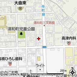 秋田県大仙市大曲須和町2丁目1-50周辺の地図