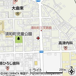 秋田県大仙市大曲須和町2丁目1-46周辺の地図