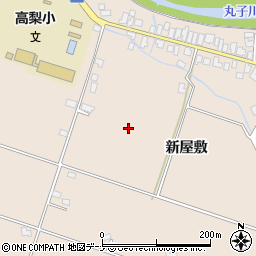 秋田県大仙市高梨新屋敷周辺の地図
