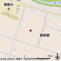 秋田県大仙市高梨（新屋敷）周辺の地図