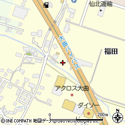秋田県大仙市戸蒔福田260周辺の地図