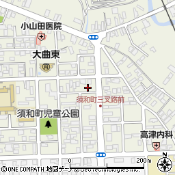 秋田県大仙市大曲須和町2丁目1-38周辺の地図