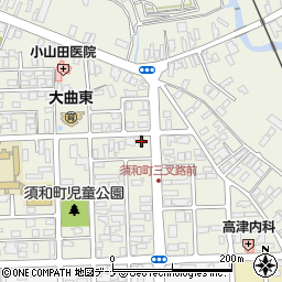秋田県大仙市大曲須和町2丁目1-30周辺の地図